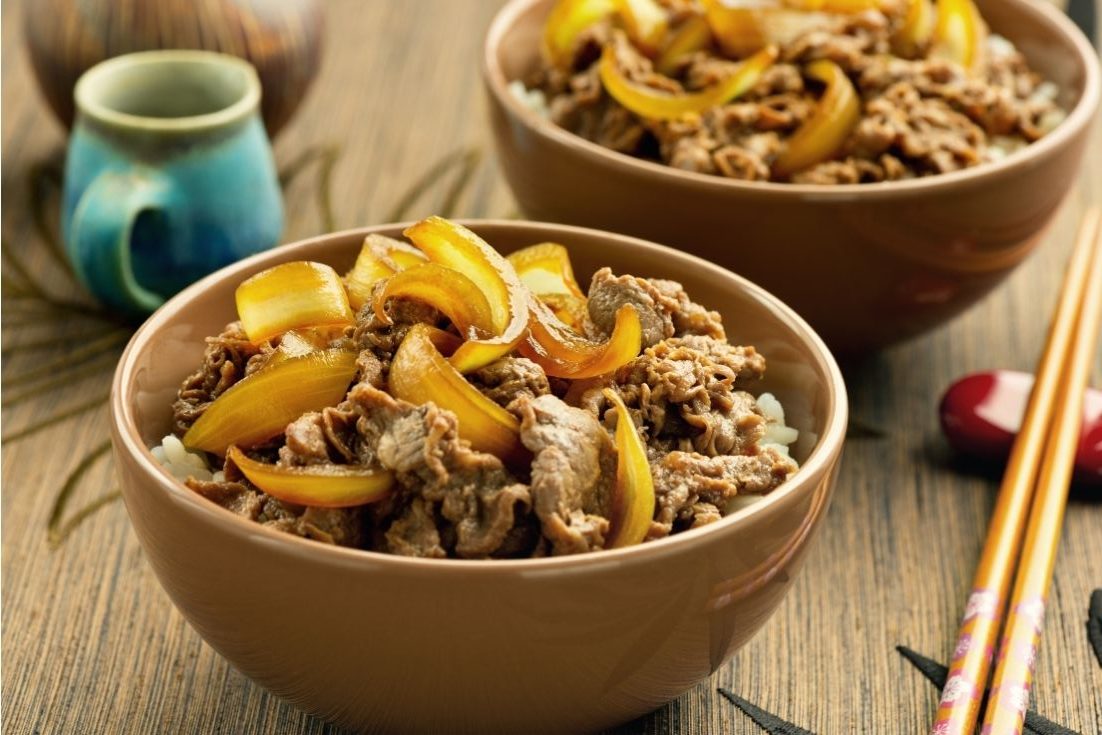 Gyudon, japanisches Essen, Rezept, Rezepte aus aller Welt