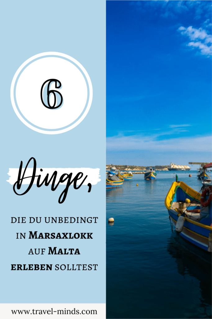 Marsaxlokk, Malta, reisen, Backpacking, Europa, alleine reisen, alleine reisen als Frau, Sightseeing, Sehenswürdigkeiten, Hafen, Boote, Meer, Aussicht, Ausblick, Entspannen, Spazieren gehen, Pinterest