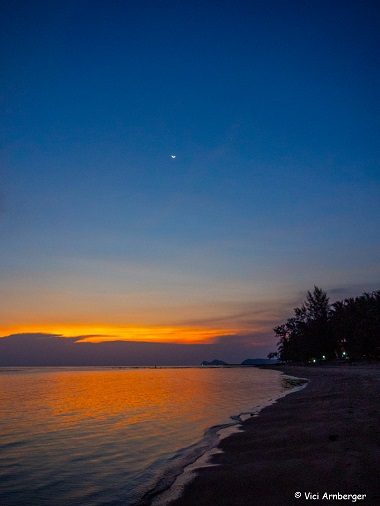Koh Phangan, Sonnenuntergang, Thailand, reisen, Backpacking, am Strand spazieren gehen, alleine reisen