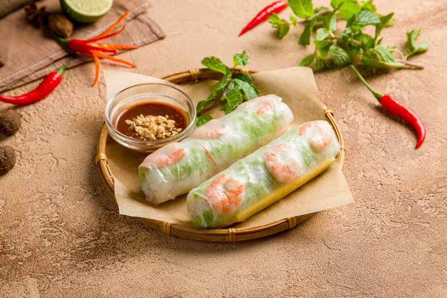 Vietnamesische Sommerrollen, Vietnam, vietnamesisches Rezept