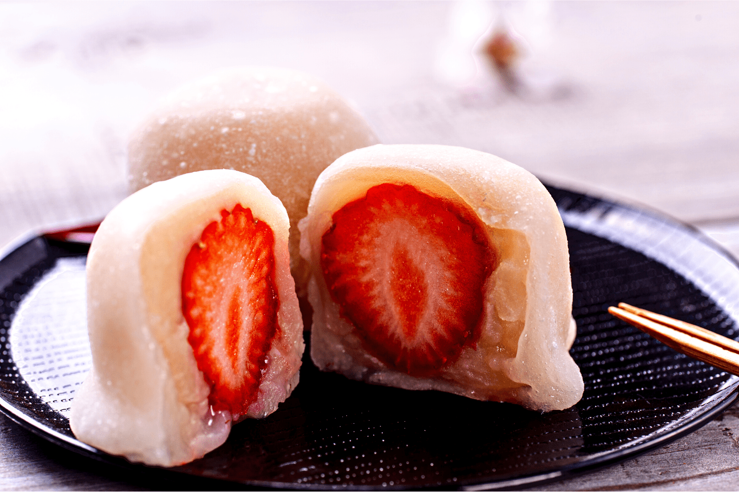 Mochi, Erdbeeren, japanische Küche, Japan, japanisches Rezept, Dessert