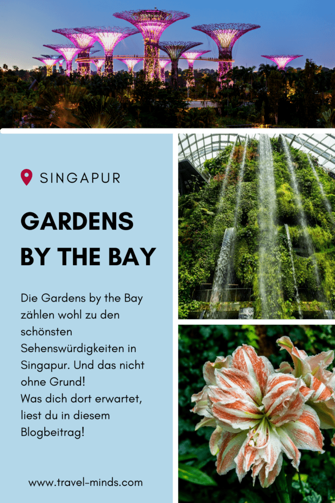 Gardens by the Bay, Singapur, reisen, Backpacking, alleine reisen, alleine reisen als Frau, Singapur, Asien, Sightseeing, Sehenswürdigkeiten, Pinterest, Pinterestgrafik